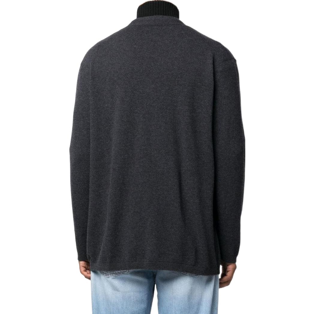 Shop OUR LEGACY FW22 灰色羊毛V領扣式毛衣 M4223KCD-ANTRHACITE