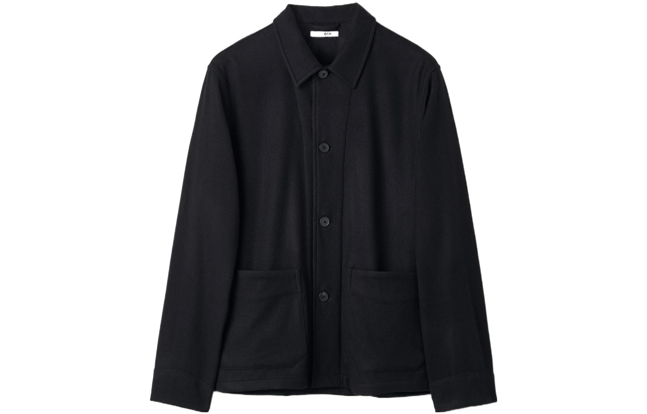 OUR LEGACY FW22  Solid Color Loose Fit Long Sleeve Shirt Black M4191AB