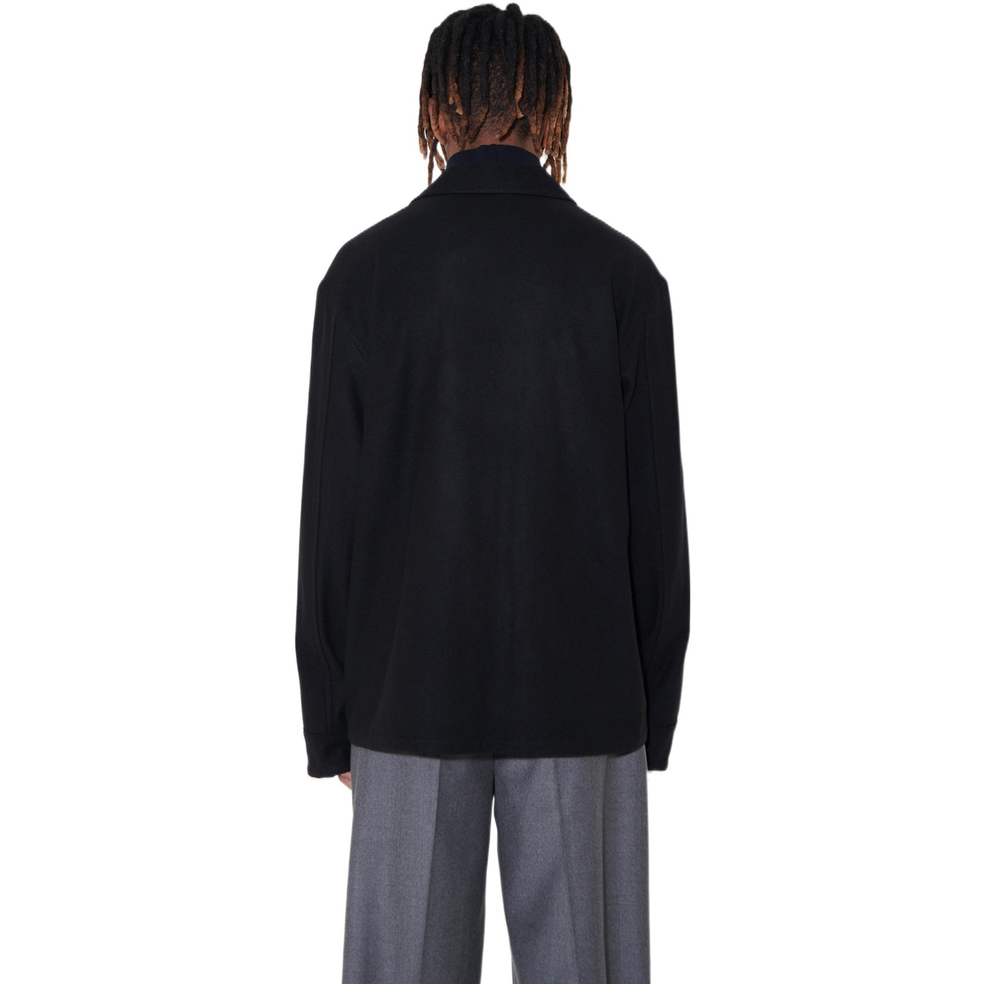 Purchase OUR LEGACY FW22 Camisa Negra de Manga Larga Suelta Color Sólido M4191AB