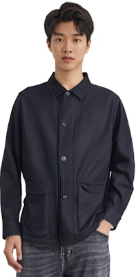 OUR LEGACY FW22 Camisa Negra de Manga Larga Suelta Color Sólido M4191AB 1