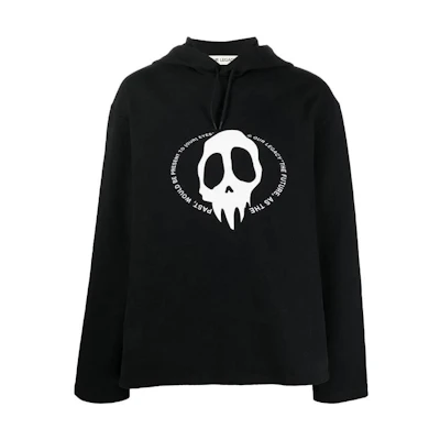 OUR LEGACY FW22 Maverick Skull Pullover Hoodie Black M2226LS