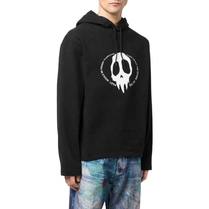 Shop OUR LEGACY FW22 Sudadera con Capucha Maverick Skull Negra M2226LS