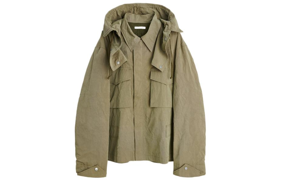 Our Legacy FW22 Oversized Solid Color Hoodie Jacket Men’s Army Green M2221FAO