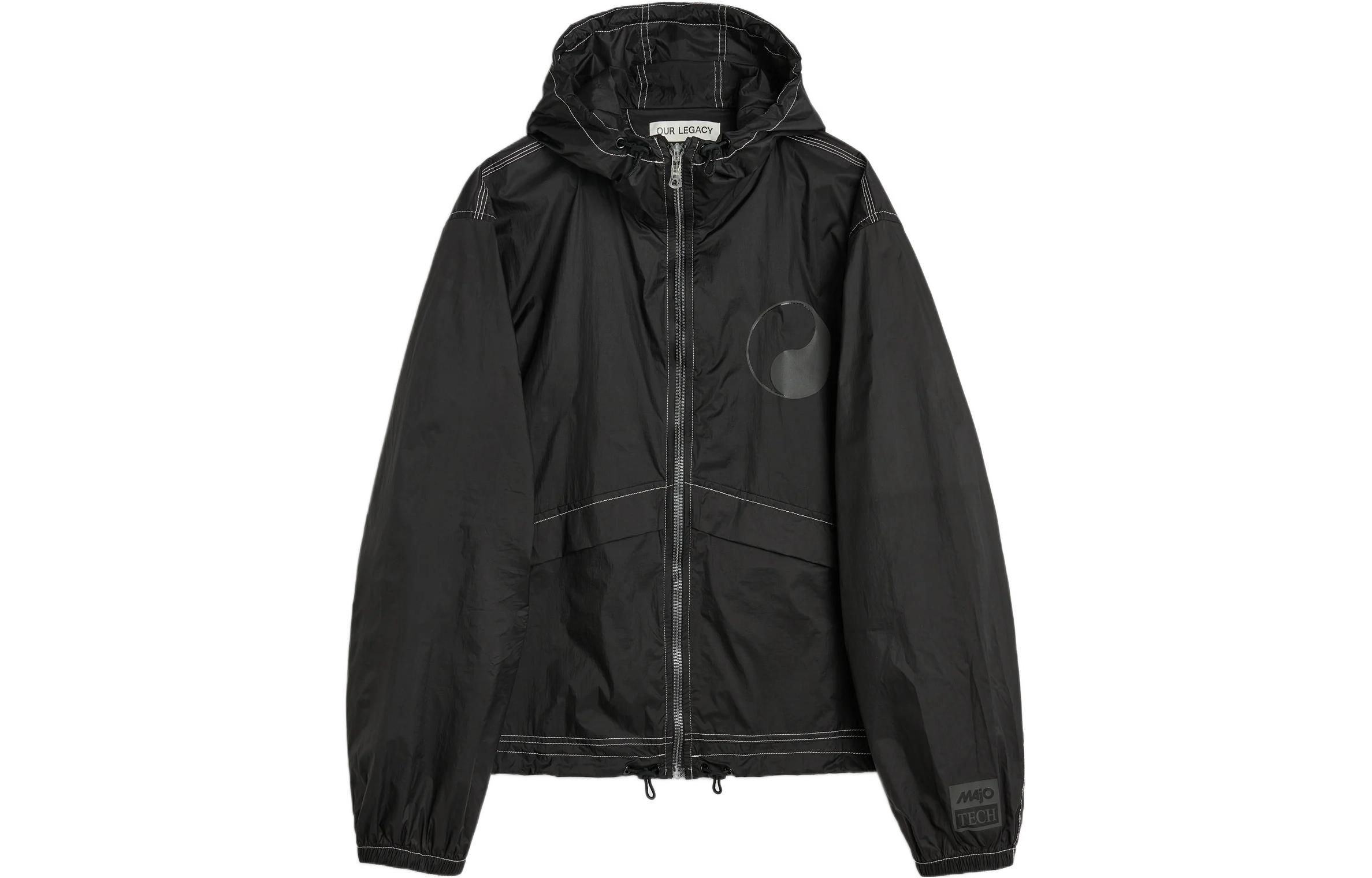 Our Legacy FW22 Taiji Graphic Hoodie Jacket Unisex Black SR2221WSB