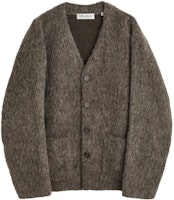 OUR LEGACY FW23 Loose Fit V-Neck Knit Cardigan in Moiré Grey. M4236CM OUR LEGACY FW23 Loose Fit V-Neck Knit Cardigan in Moiré Grey. M4236CM