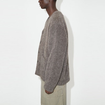 OUR LEGACY FW23 Loose Fit V-Neck Knit Cardigan Warna Moiré Grey. M4236CM Cheap OUR LEGACY FW23 Loose Fit V-Neck Knit Cardigan Warna Moiré Grey. M4236CM