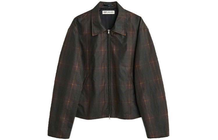 Our Legacy FW23 Barn Style Plaid Short Jacket Brown M4231MHT