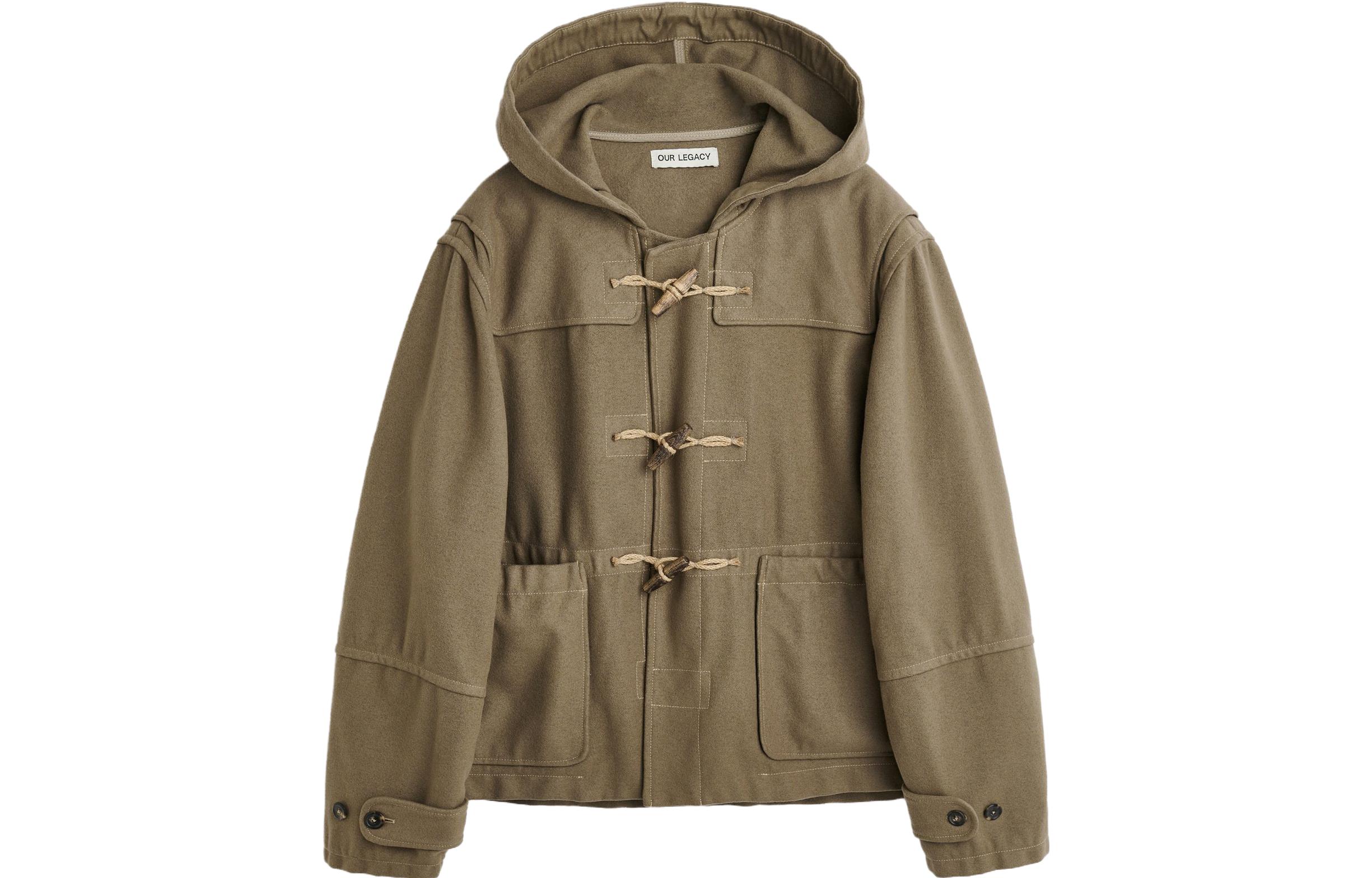 Our Legacy FW23 Brown Hooded Jacket with Flap Pocket for Men M4231CPP