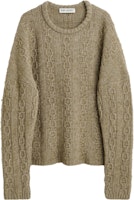 OUR LEGACY FW23 Chain Knit Oversized Crewneck Sweater Men’s Khaki M4233PPT OUR LEGACY FW23 Chain Knit Oversized Crewneck Sweater Men’s Khaki M4233PPT