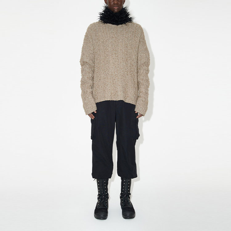 Lookbook OUR LEGACY FW23 Suéter de Punto Cadena Oversize Hombre Khaki M4233PPT