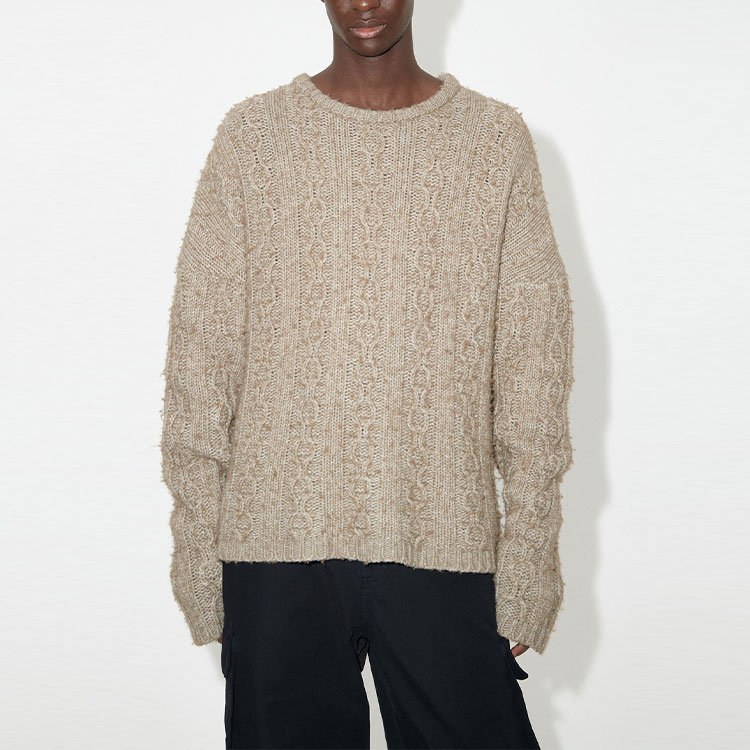 Shop OUR LEGACY FW23 Suéter de Punto Cadena Oversize Hombre Khaki M4233PPT