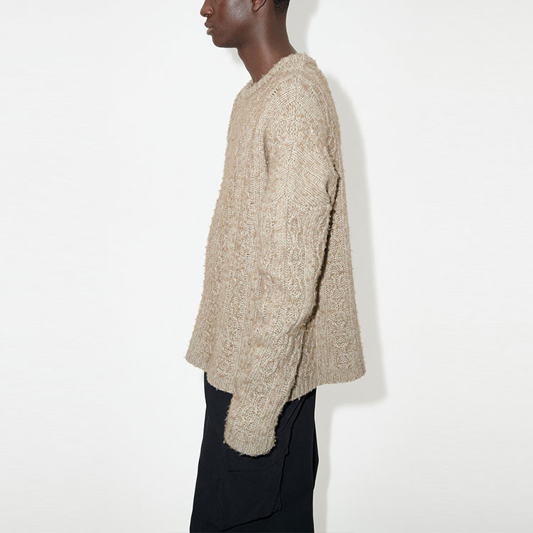 Details for OUR LEGACY FW23 Suéter de Punto Cadena Oversize Hombre Khaki M4233PPT