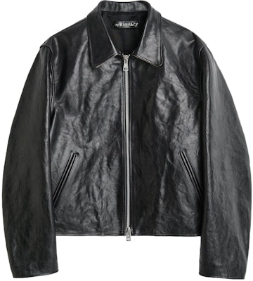 OUR LEGACY FW23 Jaket Kulit Glossy Pendek dengan Double Zipper Hitam M4239MTD Order OUR LEGACY FW23 Jaket Kulit Glossy Pendek dengan Double Zipper Hitam M4239MTD