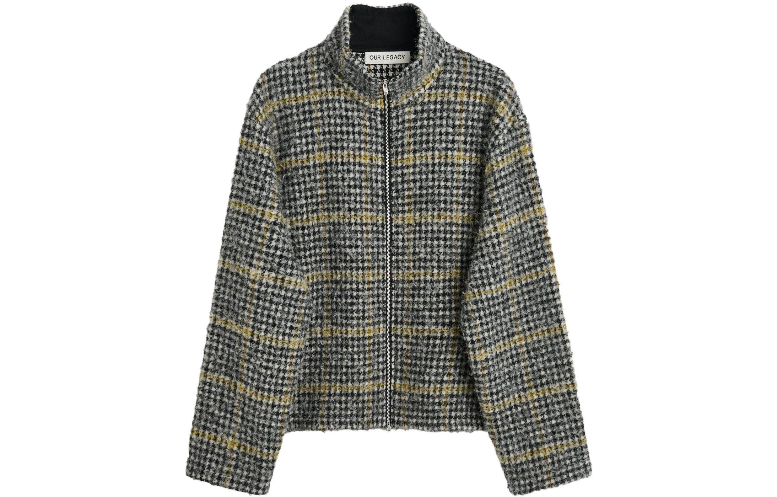 Order OUR LEGACY FW23 千鳥格紋拼接色塊拉鍊外套 男款 M4236SPH