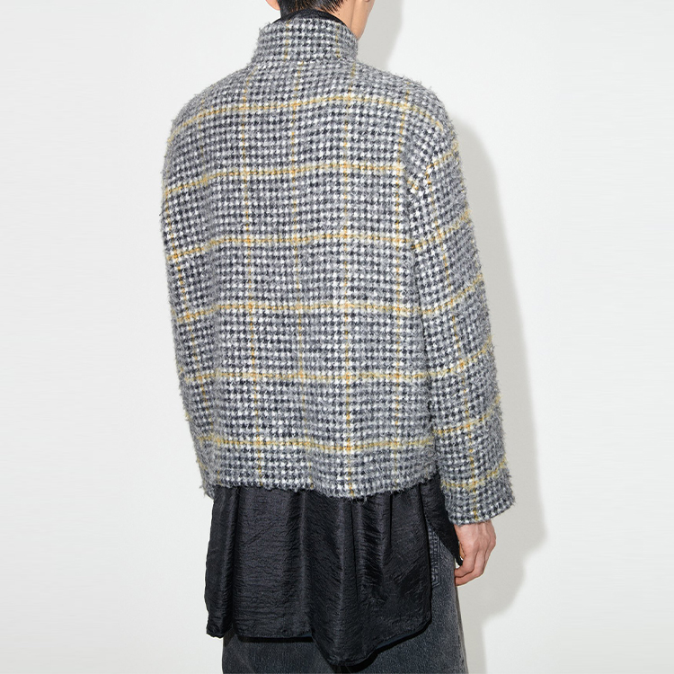 Details for OUR LEGACY FW23 千鳥格紋拼接色塊拉鍊外套 男款 M4236SPH