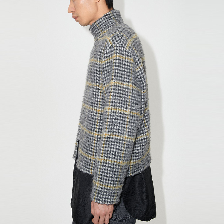 Sizing OUR LEGACY FW23 千鳥格紋拼接色塊拉鍊外套 男款 M4236SPH