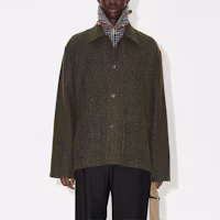 Shop OUR LEGACY FW23苔綠農場印花單排扣領夾克 男款 M4236HM