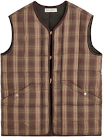 OUR LEGACY FW23 Reversible Checked Straight Vest Brown M4231PHT OUR LEGACY FW23 Reversible Checked Straight Vest Brown M4231PHT