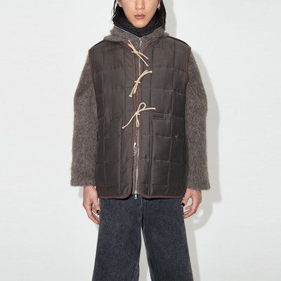 Chaleco Recto Reversible a Cuadros Marrón OUR LEGACY FW23 M4231PHT Details for Chaleco Recto Reversible a Cuadros Marrón OUR LEGACY FW23 M4231PHT