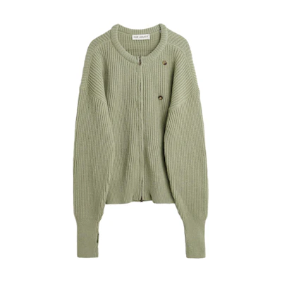 OUR LEGACY FW23 Solid Ribbed Knit Cardigan Green M4233WM