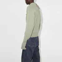 Cheap OUR LEGACY FW23 綠色實心羅紋針織開衫 M4233WM