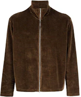 Our Legacy FW23 Striped Half-Zip Oversized Sweatshirt Brown Men M4236SFS Our Legacy FW23 Striped Half-Zip Oversized Sweatshirt Brown Men M4236SFS