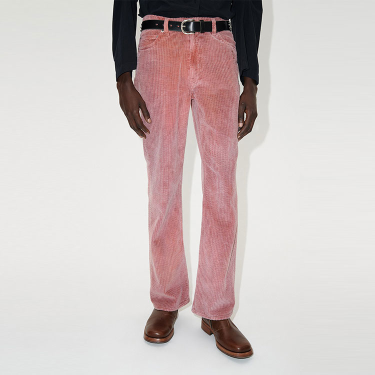 Details for OUR LEGACY FW23 Celana Corduroy High-Waist Vintage Washed Pink Pria M42357A