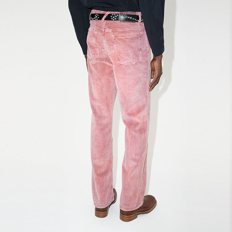 Sizing OUR LEGACY FW23 Celana Corduroy High-Waist Vintage Washed Pink Pria M42357A
