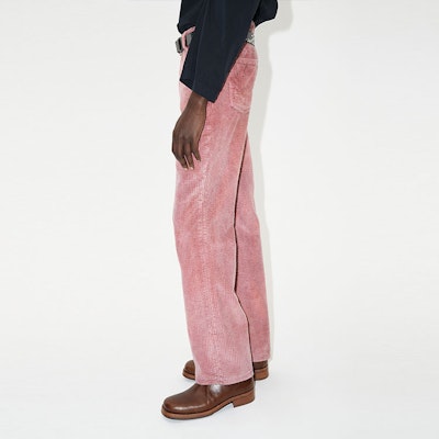 OUR LEGACY FW23 Celana Corduroy High-Waist Vintage Washed Pink Pria M42357A Cheap OUR LEGACY FW23 Celana Corduroy High-Waist Vintage Washed Pink Pria M42357A