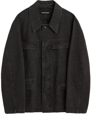 OUR LEGACY FW24 Chaqueta Duffle Estilo Granja 4 Bolsillos Lona Gris Negro M4241UA Buy OUR LEGACY FW24 Chaqueta Duffle Estilo Granja 4 Bolsillos Lona Gris Negro M4241UA