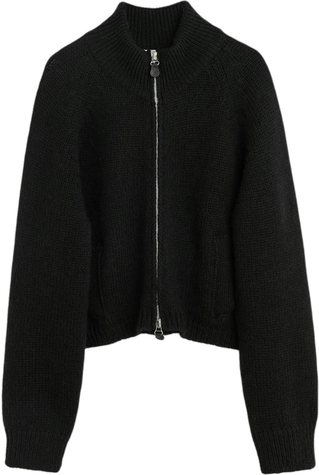 our-legacy-fw-24-black-knit-sweater-with-ribbed-raglan-and-double-zipper-m4243-uj