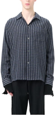 OUR LEGACY FW24 Kemeja Oversized Kotak Biru Lengan Panjang dengan Saku Dada. M4242HP Purchase OUR LEGACY FW24 Kemeja Oversized Kotak Biru Lengan Panjang dengan Saku Dada. M4242HP