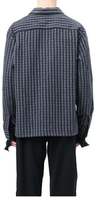 OUR LEGACY FW24 Kemeja Oversized Kotak Biru Lengan Panjang dengan Saku Dada. M4242HP Details for OUR LEGACY FW24 Kemeja Oversized Kotak Biru Lengan Panjang dengan Saku Dada. M4242HP