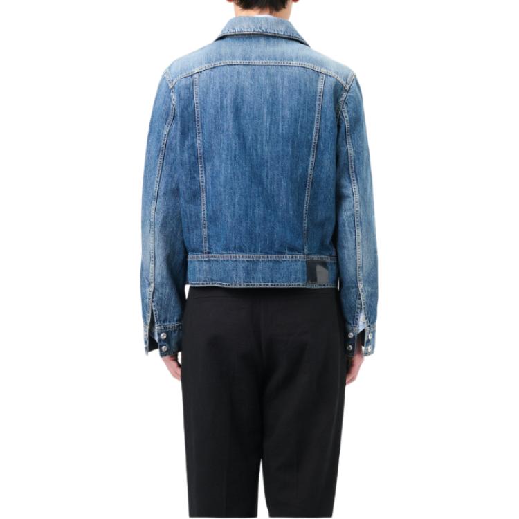Details for OUR LEGACY FW24 Chaqueta Vaquera Azul Vintage Ajuste Suelto Cierre Cremallera M4245TW