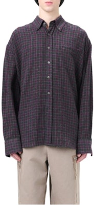 OUR LEGACY FW24 Kemeja Hitam Kotak-Kotak Wol Lengan Panjang Hem Melengkung Pria. M4242BSCR Shop OUR LEGACY FW24 Kemeja Hitam Kotak-Kotak Wol Lengan Panjang Hem Melengkung Pria. M4242BSCR