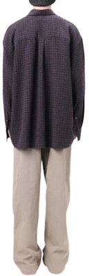 OUR LEGACY FW24 Kemeja Hitam Kotak-Kotak Wol Lengan Panjang Hem Melengkung Pria. M4242BSCR Purchase OUR LEGACY FW24 Kemeja Hitam Kotak-Kotak Wol Lengan Panjang Hem Melengkung Pria. M4242BSCR