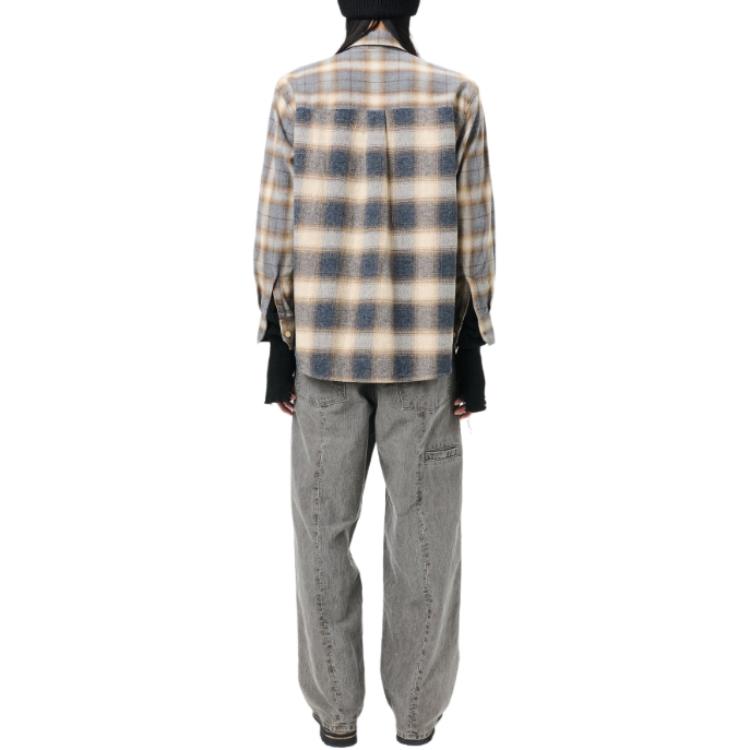 Purchase OUR LEGACY FW24 Polo de Manga Larga Franela Barn Check Multicolor. M4242AD