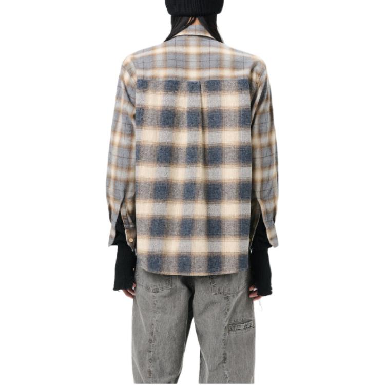 Details for OUR LEGACY FW24 Polo de Manga Larga Franela Barn Check Multicolor. M4242AD