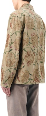 OUR LEGACY FW24 Jaket Cokelat Floral Print Multi-Pocket Loose Fit Pria M4241US Details for OUR LEGACY FW24 Jaket Cokelat Floral Print Multi-Pocket Loose Fit Pria M4241US