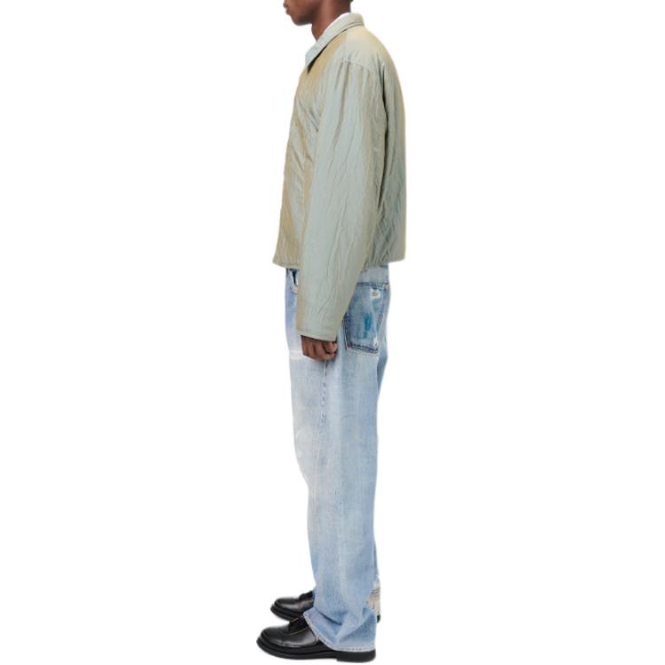 Cheap OUR LEGACY FW24 Chaqueta Impermeable Ligera Arrugada con Cremallera Verde Oliva M4241SSO