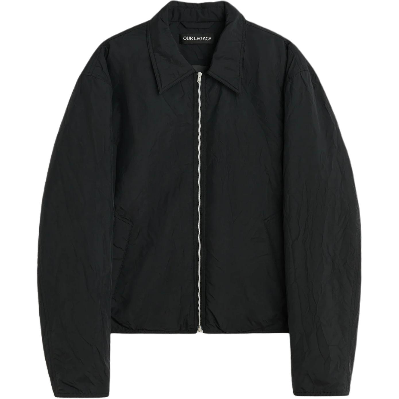 OUR LEGACY FW24 Lightweight Waterproof Crinkled Loose Jacket Black M4241SS