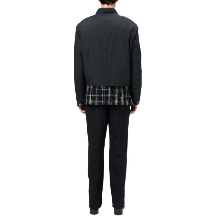 Purchase OUR LEGACY FW24 Jaket Hitam Ringan Tahan Air Longgar Bertekstur Crinkled M4241SS