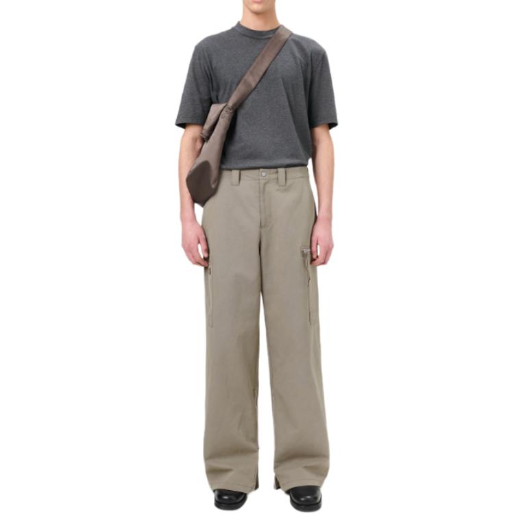 Lookbook OUR LEGACY FW24 Tactical Twill Celana Cargo Wide-Leg Loose Fit Abu-abu. M4244TP