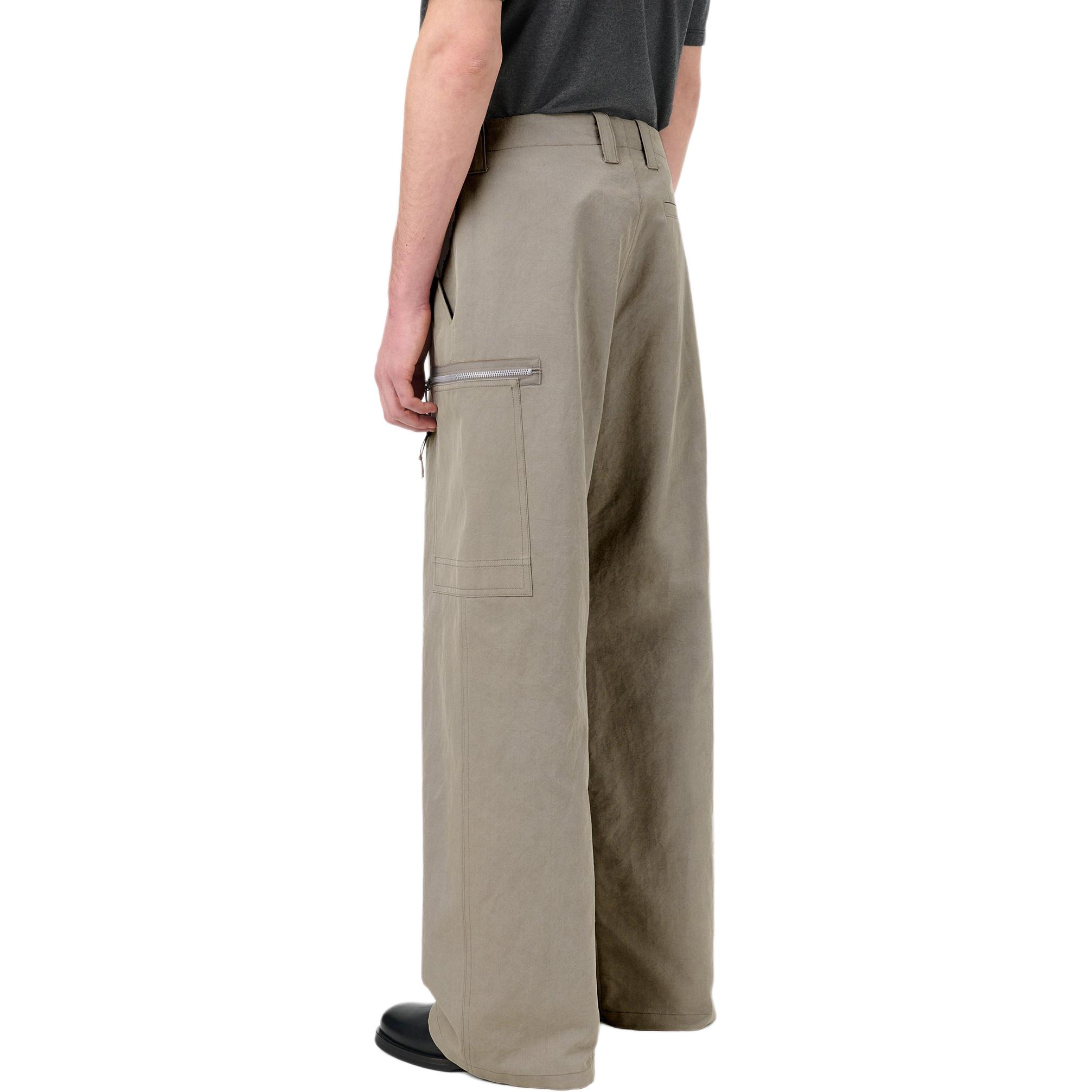 Sizing OUR LEGACY FW24 Tactical Twill Celana Cargo Wide-Leg Loose Fit Abu-abu. M4244TP