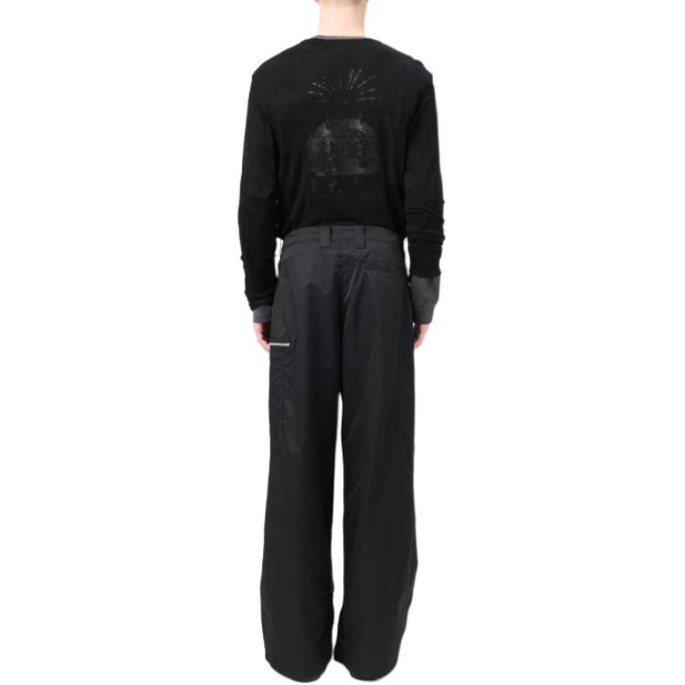 Purchase OUR LEGACY FW24 Pantalones Cargo Resistentes al Agua Satinados Hombre Negro M4244TB