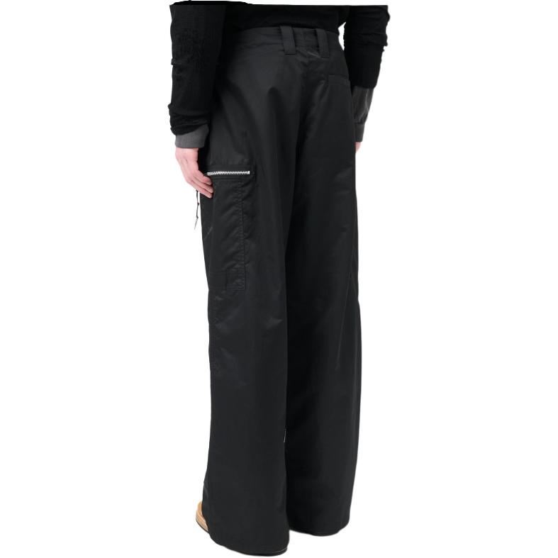 Sizing OUR LEGACY FW24 Pantalones Cargo Resistentes al Agua Satinados Hombre Negro M4244TB