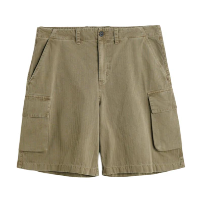 OUR LEGACY Olive Green Relaxed Mid-Waist Casual Shorts Men. M2244MUO