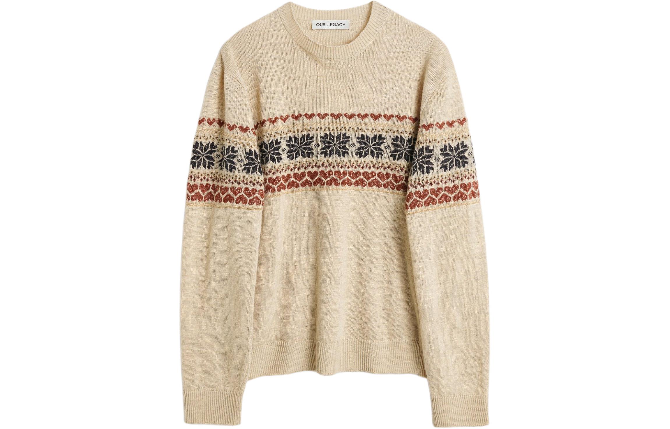 OUR LEGACY Oversized Ribbed Collar Knit Sweater Multicolor -  Long Sleeve M2243BS