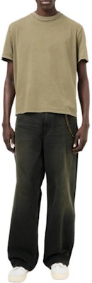 OUR LEGACY Kaos Oversized Hijau Zaitun Polos Lengan Pendek. M2256BC Details for OUR LEGACY Kaos Oversized Hijau Zaitun Polos Lengan Pendek. M2256BC