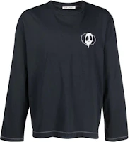 Our Legacy Skull Graphic Crewneck Sweatshirt Blue - Fall Edition M2226BLSPS Our Legacy Skull Graphic Crewneck Sweatshirt Blue - Fall Edition M2226BLSPS